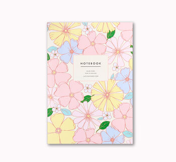 A5 Retro Floral Notebook, Lined Journal, 2 of 6