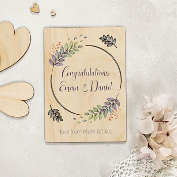 Personalised Congratulations Card In Wood, 3 of 7
