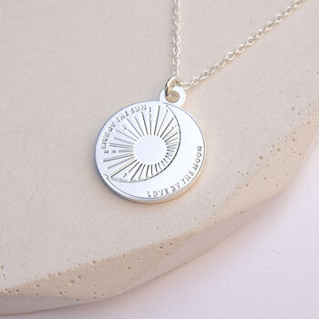 Live By The Sun Love By The Moon Sun And Moon Necklace, 6 of 9