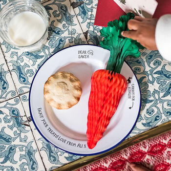 Personalsed Christmas Eve Santa Plate, 2 of 3