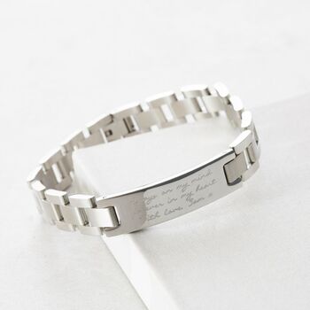 Personalised Mens Engraved Script Bracelet, 4 of 8