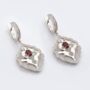 Garnet 925 Sterling Silver Statement Drop Earrings, thumbnail 1 of 3