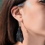 Silver Color Lightweight Mesh Drop Earrings, thumbnail 4 of 8