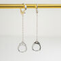 Sterling Silver Handcuff Earrings, thumbnail 1 of 5