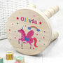 Personalised Kid’s Unicorn Wooden Stool, thumbnail 1 of 5