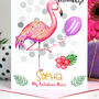 Personalised Flamingo Age Birthday Card, thumbnail 6 of 8