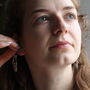 Luna Recycled Silver Earrings, thumbnail 6 of 7