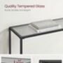 Console Table Tempered Glass Tabletop Modern Sofa Table, thumbnail 9 of 12