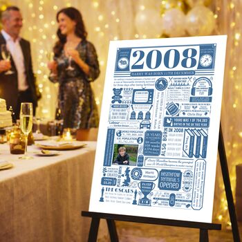 2008 Personalised 18th Birthday Print With Photo, 2 of 8