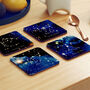 Personalised Family Constellations Wooden Coaster Set, thumbnail 1 of 6