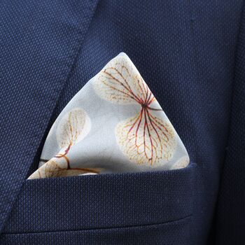 Skeletal Leaves Silk Bow Tie, Pocket Square, 3 of 5
