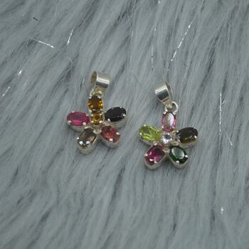 Tourmaline Silver Pendant Necklace: October Birthstone, 6 of 9