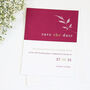 Wedding Date Floral Save The Date Card, thumbnail 1 of 2