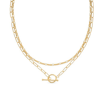 14 K Gold Plated Silver Link Chain Minimalist Choker, 2 of 7