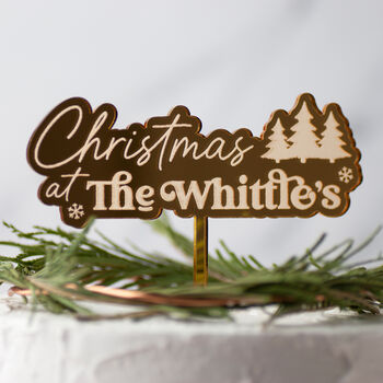 Personalised Christmas Surname Cake Topper, 2 of 5