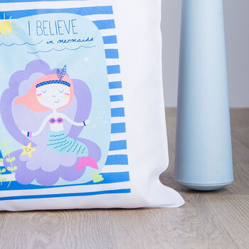 I Believe In Mermaids Under The Sea Colourful Tote Bag, 3 of 4