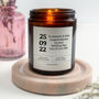 Wedding Gift Personalised Candle Date, thumbnail 1 of 3
