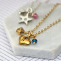Hand Stamped Initial And Swarovski Crystal Necklace, thumbnail 1 of 4