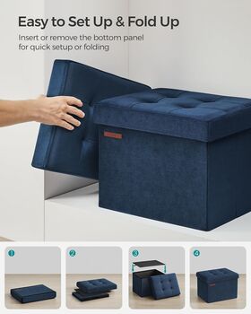 Small Ottoman Footstool With Hidden Storage, 6 of 7