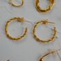 Gold Vermeil Twisted Hoops, thumbnail 1 of 5