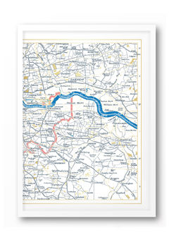 Set Of Three Vintage London Metallic Map Prints, 7 of 7