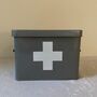 Medical Supplies Storage Tin In French Grey, thumbnail 3 of 6