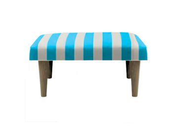 Hand Painted Upholstered Linen Square Stripe Footstool, 6 of 12