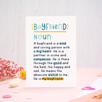 Boyfriend Definition Card, 2 of 7