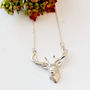 Stag Necklace In Sterling Silver, thumbnail 2 of 11