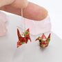 Japanese Paper Origami Crane Ear Threaders, thumbnail 4 of 11