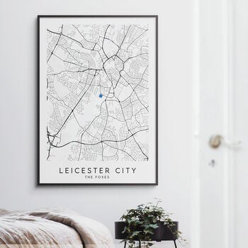 Leicester City Poster Filbert Street Football Map Print, 2 of 4