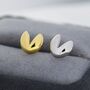 Fortune Cookie Stud Earrings In Sterling Silver, thumbnail 4 of 12