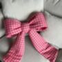 Pink And Red Gingham Door Bow, thumbnail 5 of 5