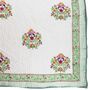 Colourful Floral Motif Indian Block Printed Cotton Bed Quilt, thumbnail 7 of 9