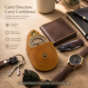 Vintage Style Brass Navigation Open Face Compass, 6 of 12
