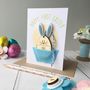 Personalised Boy's First Easter Decoration Card, thumbnail 1 of 6