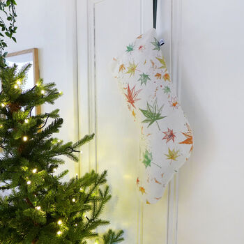 Leaves Linen Stocking, 3 of 5