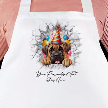 Personalised Mastiff Birthday Break Through Dog, 3 of 8
