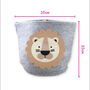 Animal Face Grey Fabric Storage Basket 35cm, thumbnail 4 of 8