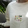 Unisex Hand Embroidered Fruit And Veg Sweatshirt, thumbnail 6 of 7