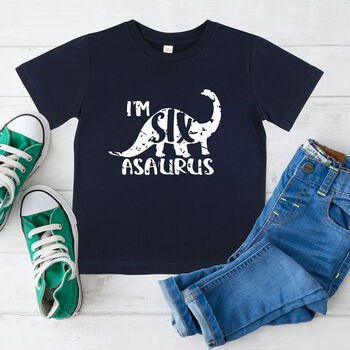 Children's Age Six Dinosaur T Shirt, Assorted Colours, 3 of 4