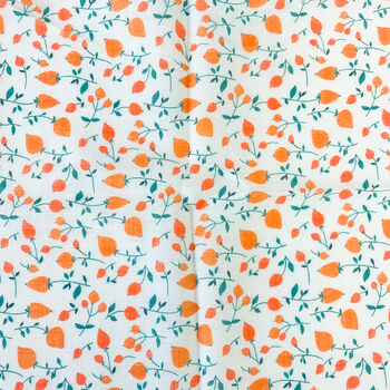 Strawberry Print Cotton Blend Square Scarf, 3 of 4