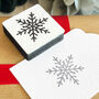 Square Snowflake Rubber Stamp Christmas Craft, thumbnail 5 of 6