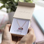 Rose Gold Plated Family Birthstone Charm Necklace, thumbnail 4 of 10