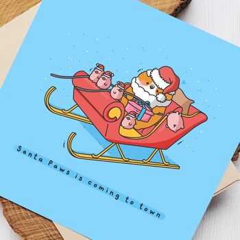 Cute Santa Paws Christmas Card, 4 of 6