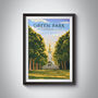 Green Park London Travel Poster Art Print, thumbnail 1 of 8