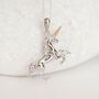 Personalised Sterling Silver And Yellow Gold Unicorn Necklace, thumbnail 2 of 10