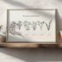 Personalised Birth Flower Line Art Print, thumbnail 10 of 10