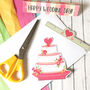 Wedding Cake Wedding Day Card, Cut Out And Keep, thumbnail 3 of 6