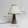 Floral Fabric And Ceramic Table Lamp Brown Leopard Base, thumbnail 7 of 10